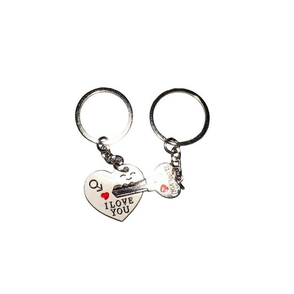 𝅺VALENTINE Keychain Set Heart And Key - Picture 4 of 4
